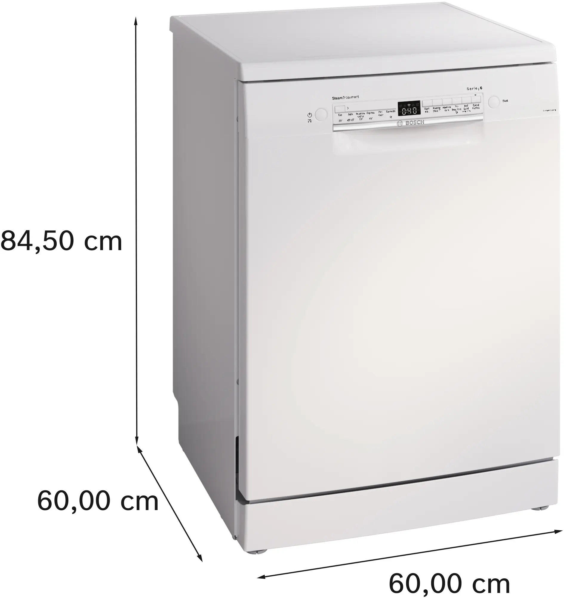 Bosch Bosch SMS6IKW01I Free-standing Dishwasher 60cm White Series 6