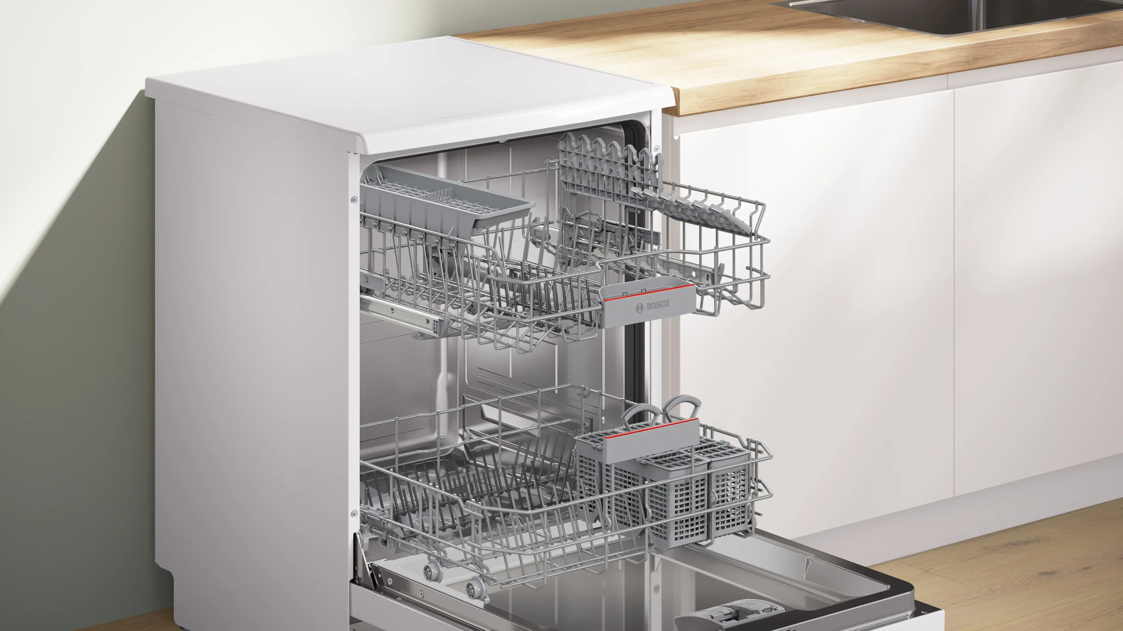 Bosch Bosch SMS6IKW01I Free-standing Dishwasher 60cm White Series 6