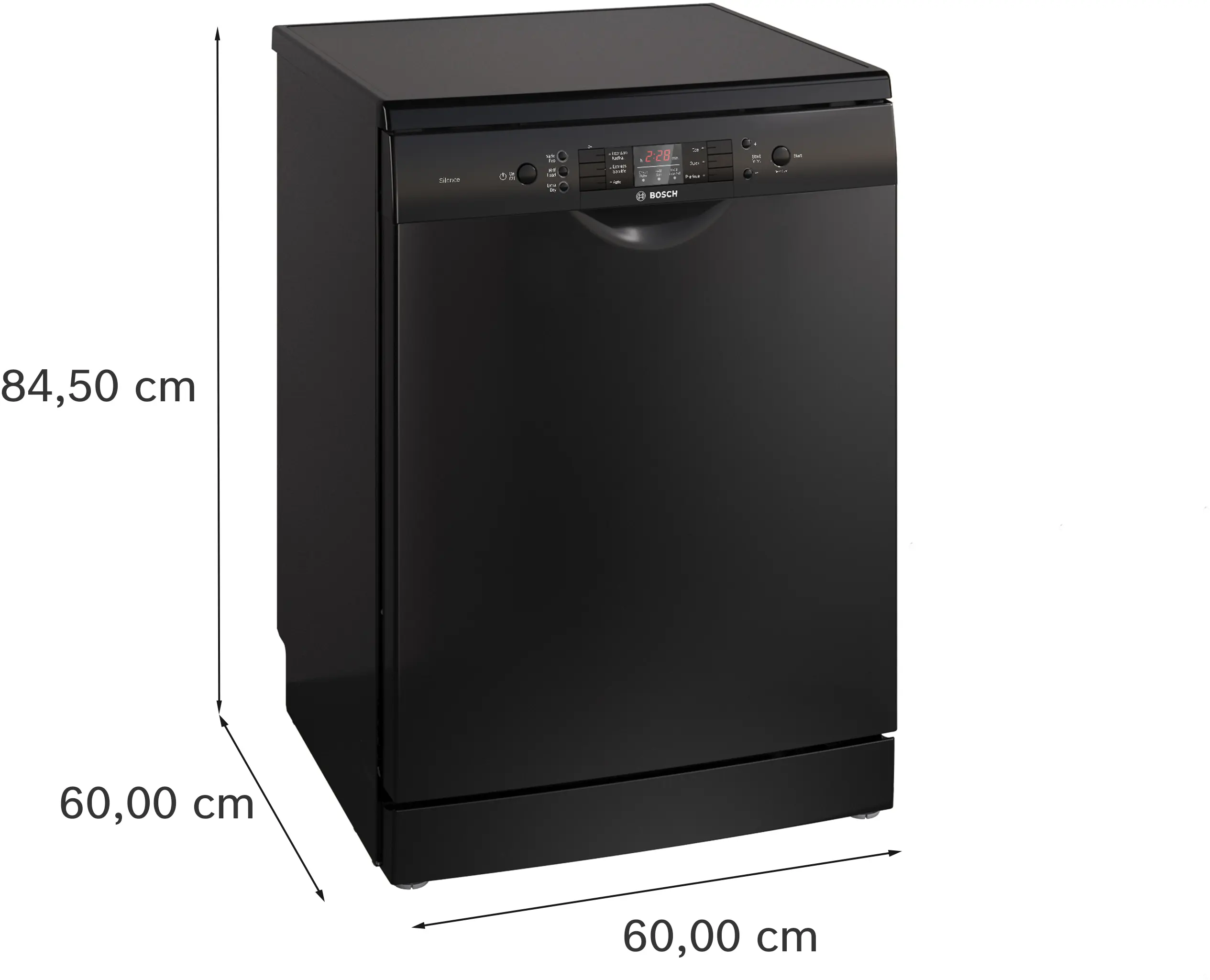 Bosch Bosch SMS66GB01I Free-Standing Dishwasher 60cm Black