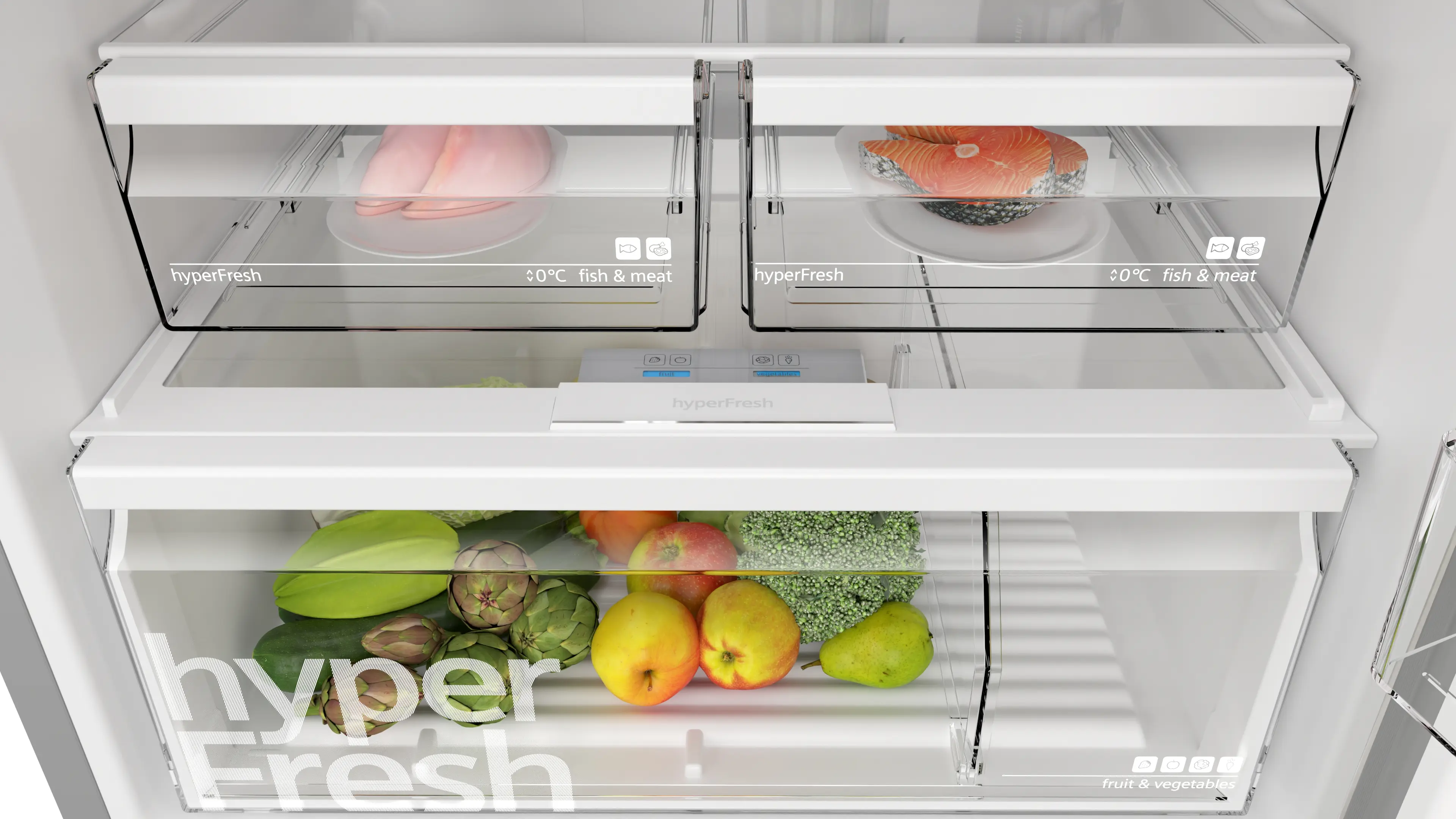 Bosch Bosch KDN76AID0I Series 6 Free-Standing Top Freezer Fridge