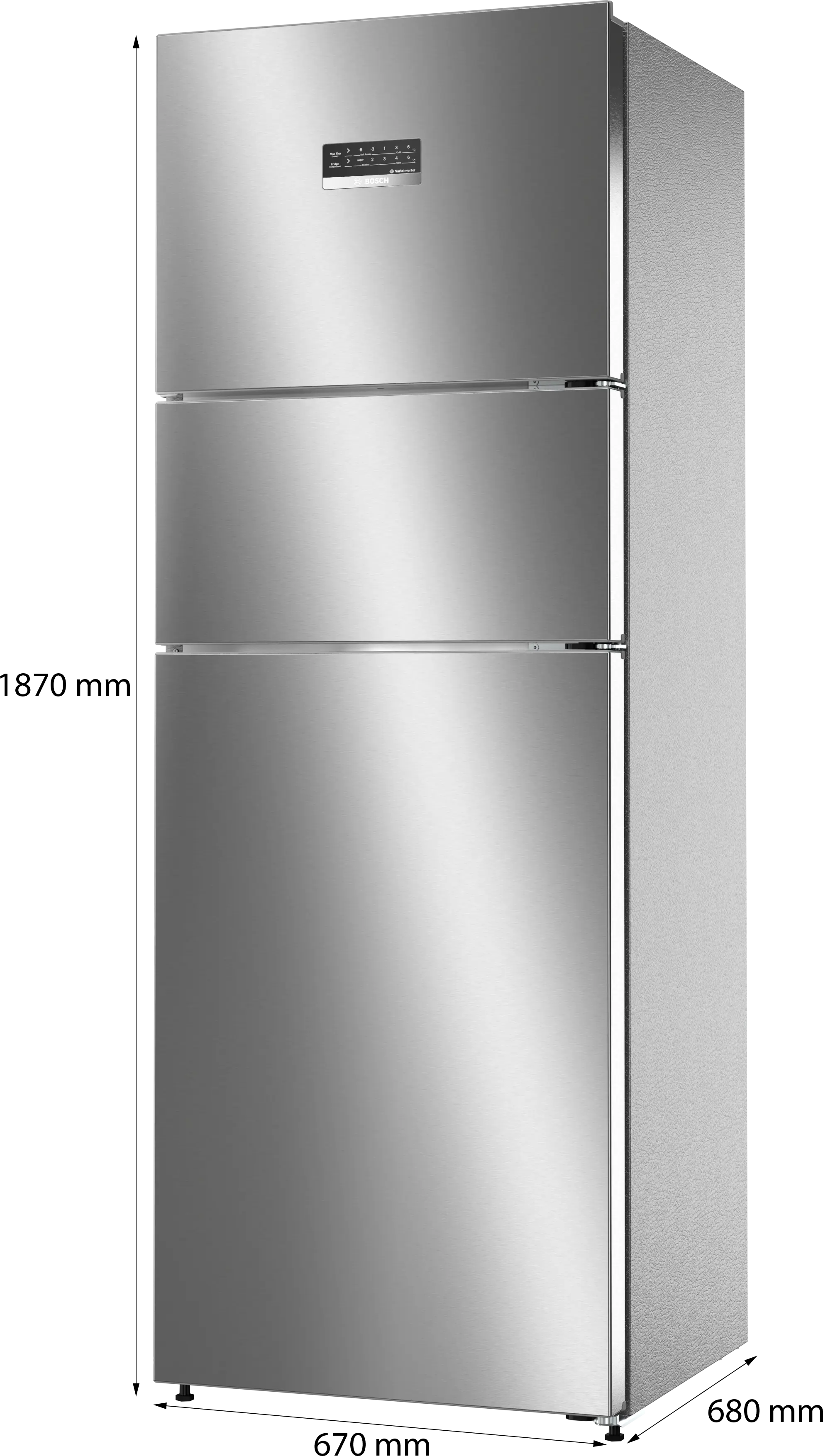 Bosch Bosch CMC36K03NI Series 4 Free-Standing Top Freezer Fridge-Freezer