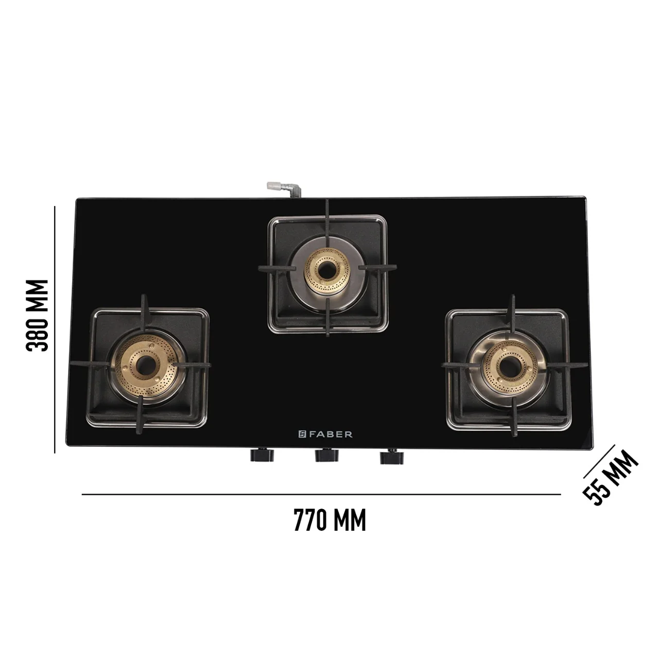 Faber Faber Cooktop Remo 3BB BK 3 Burner Gas Stove