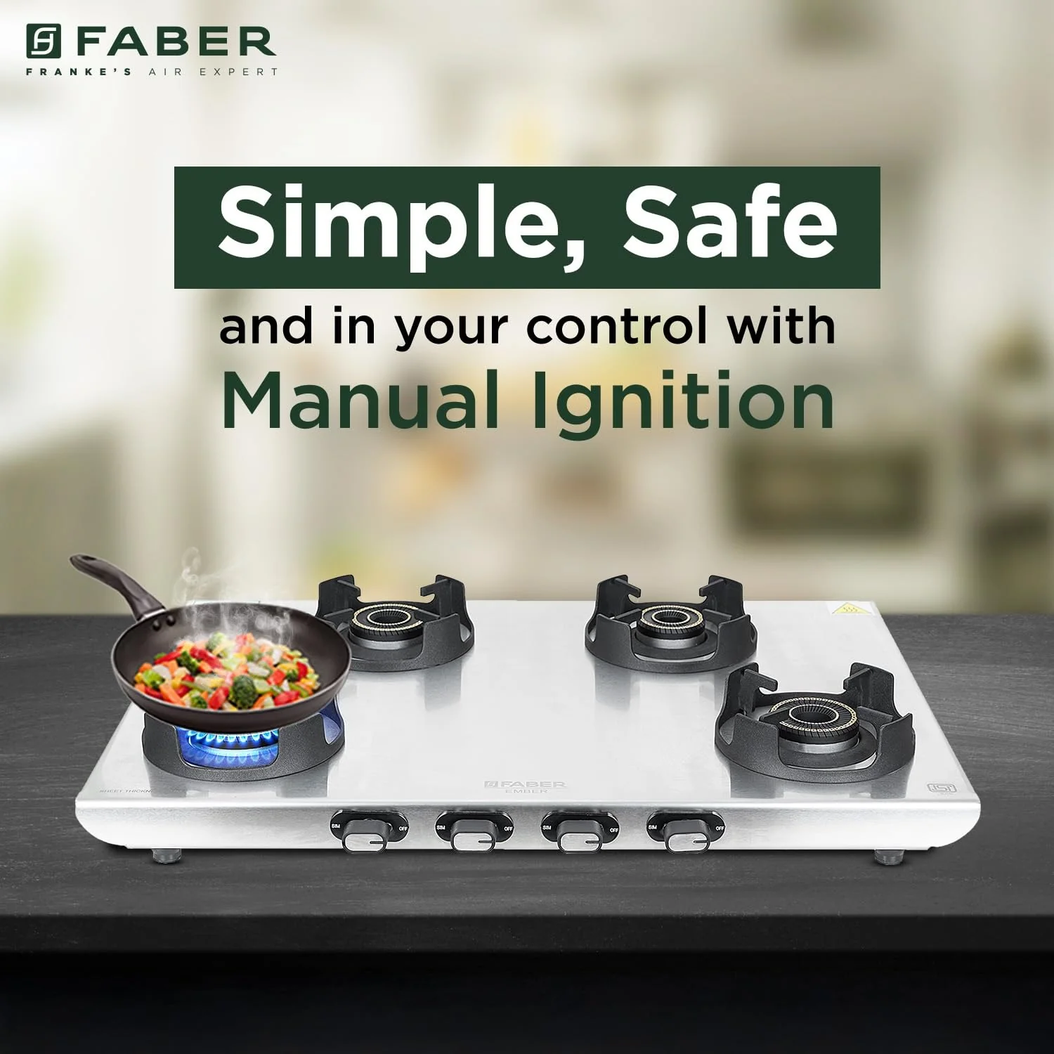 Faber Faber Cooktop Ember 4BB SS CI
