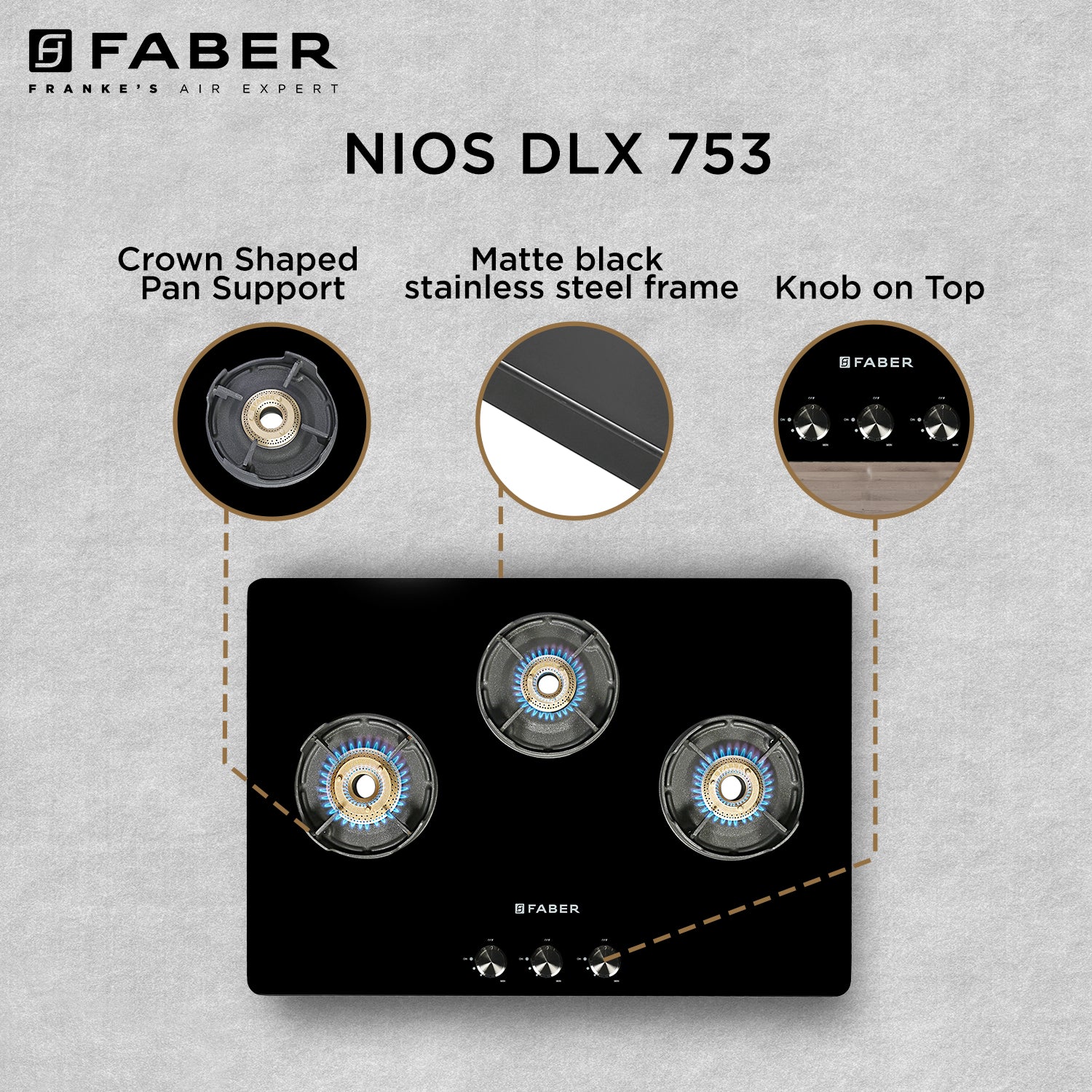 Faber Faber NiOS DLX 753 BB BK Cooktop