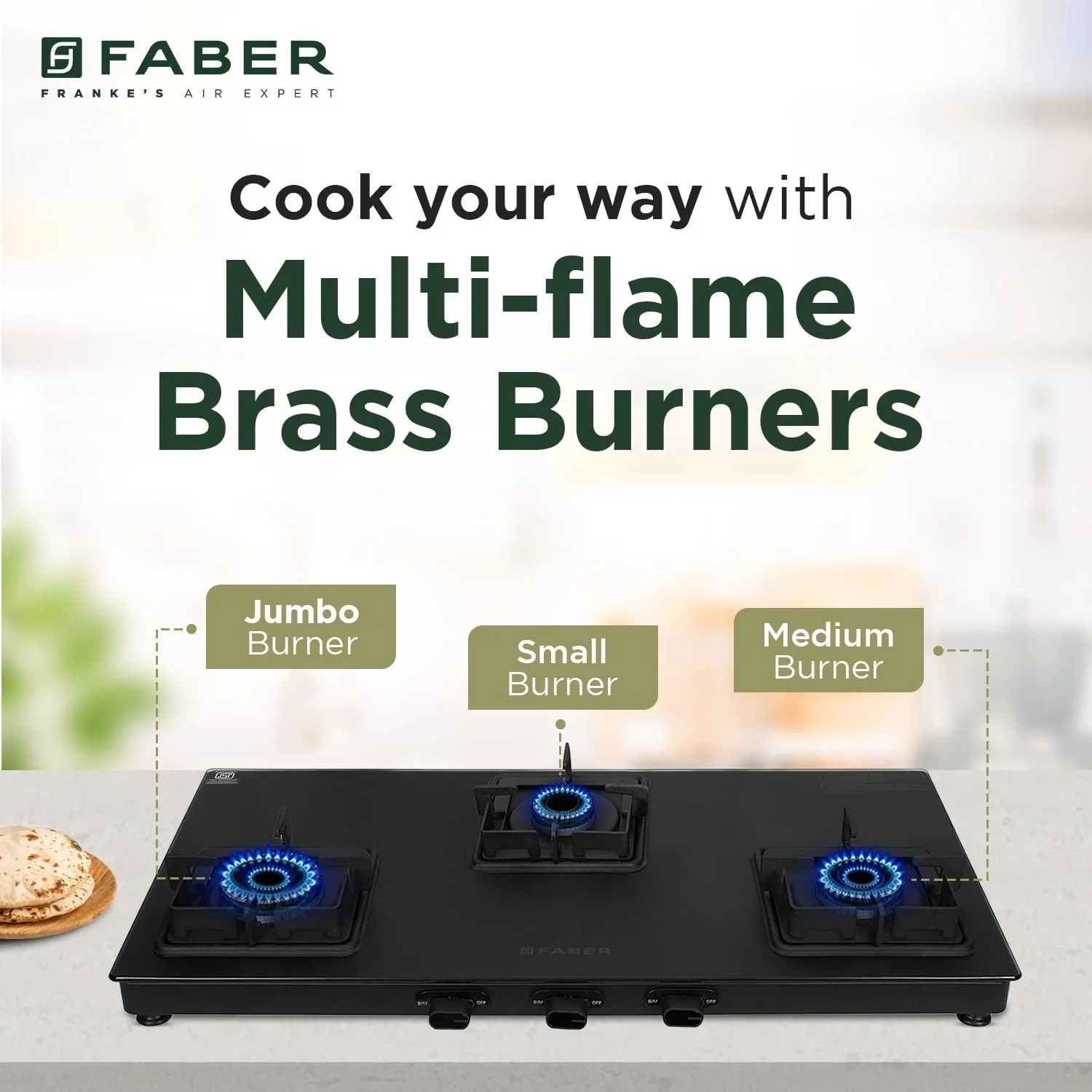 Faber Faber Cooktop Blossom 3BB BK CI