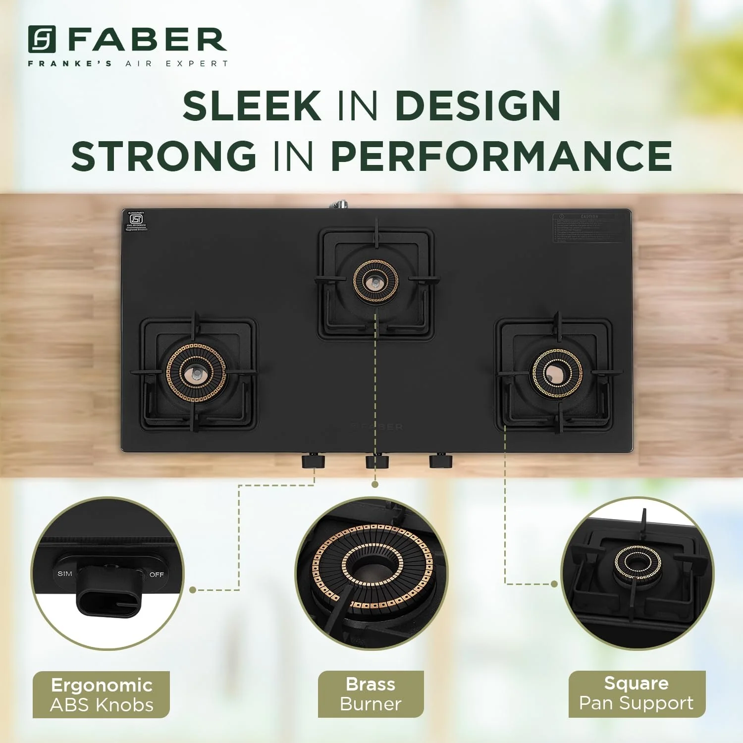 Faber Faber Cooktop Blossom 3BB BK CI