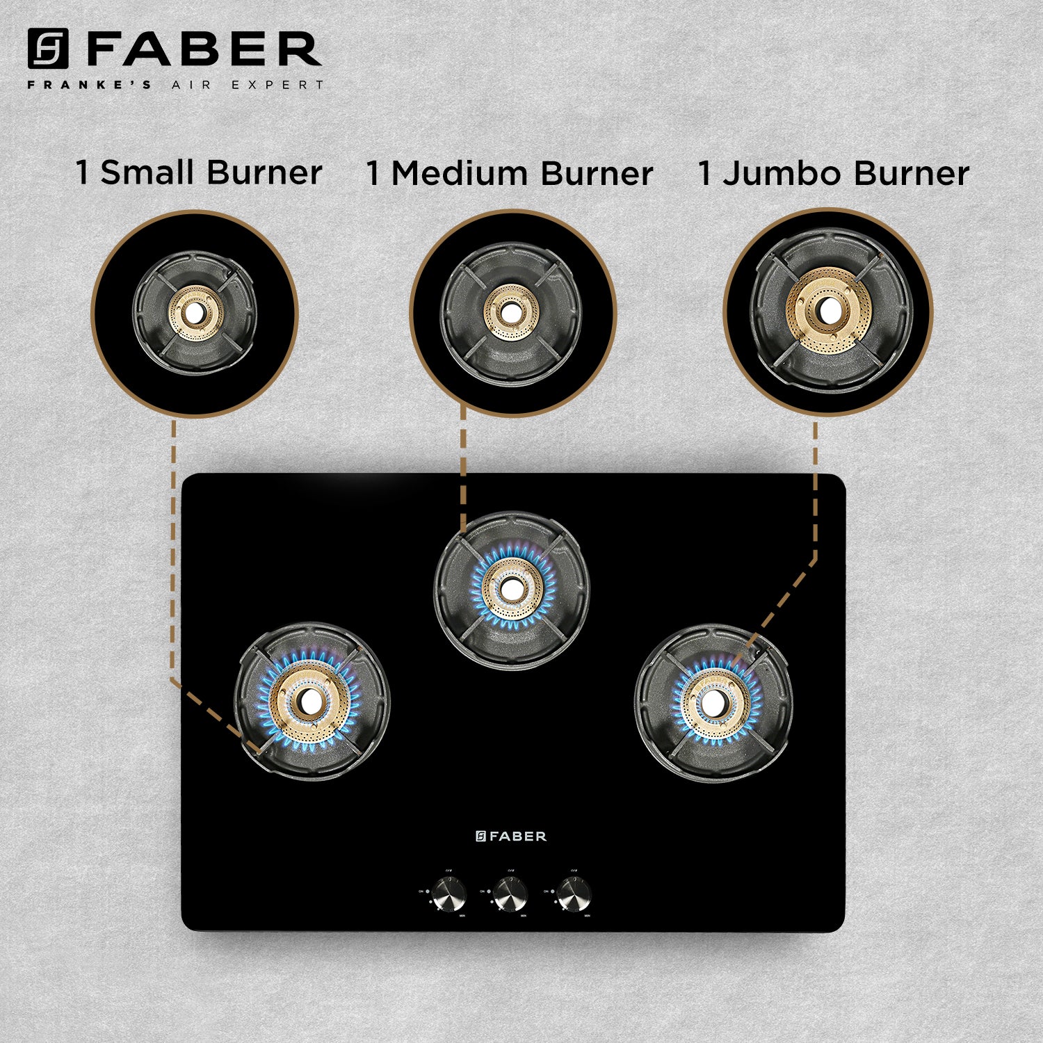 Faber Faber NiOS DLX 753 BB BK Gas Cooktop