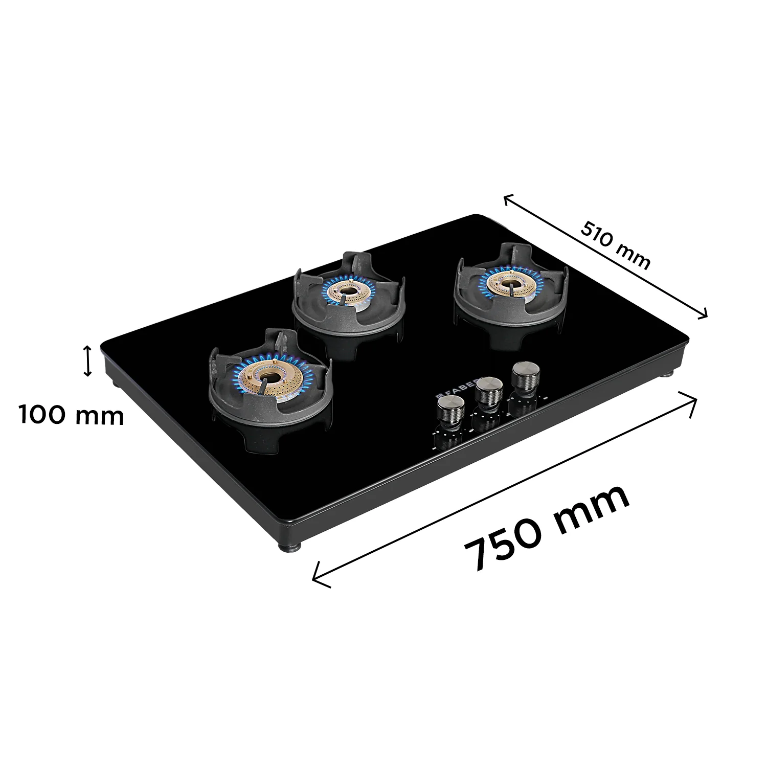 Faber Faber NiOS DLX 753 BB BK Gas Cooktop