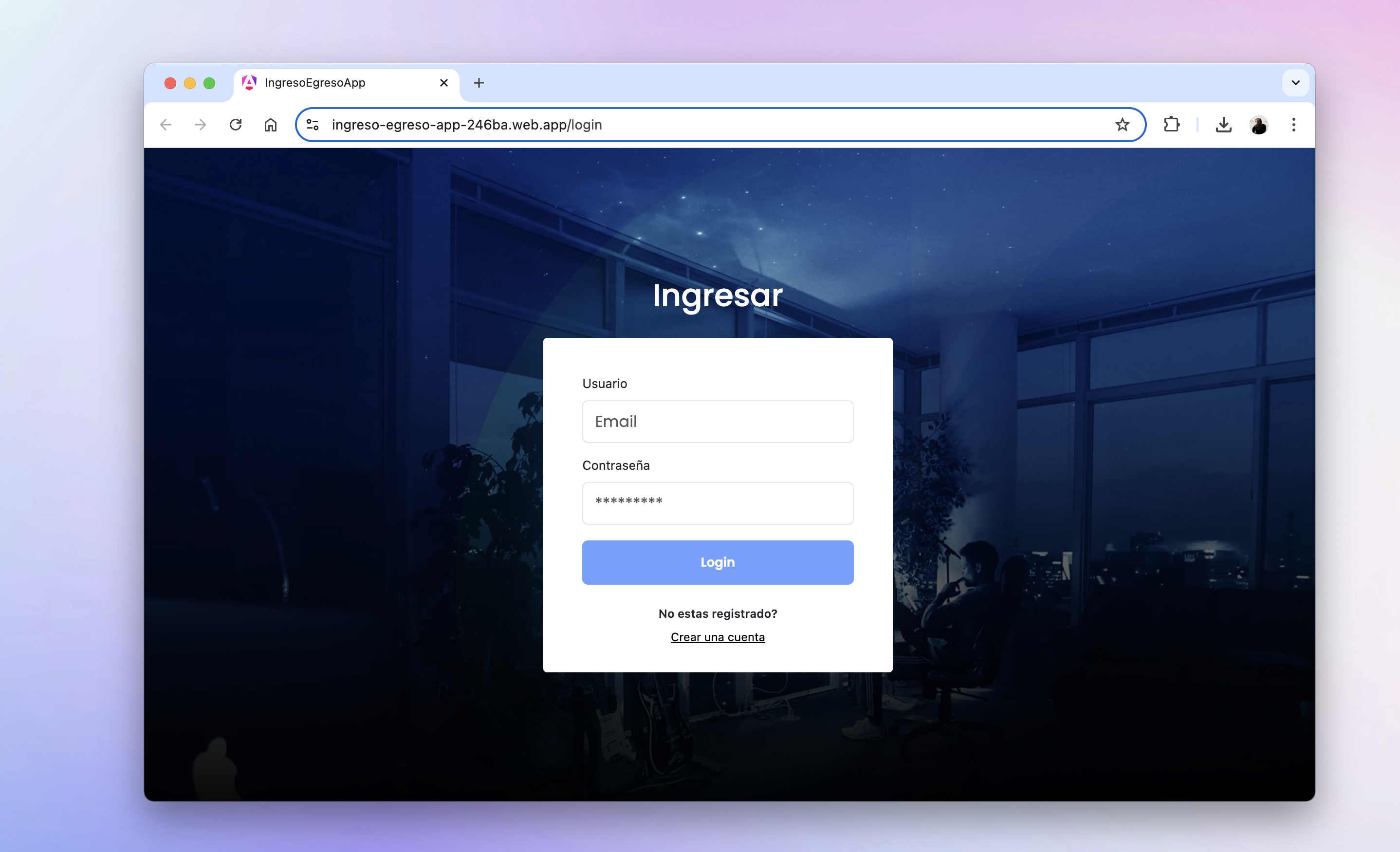 Ingreso/Egreso App con Firebase