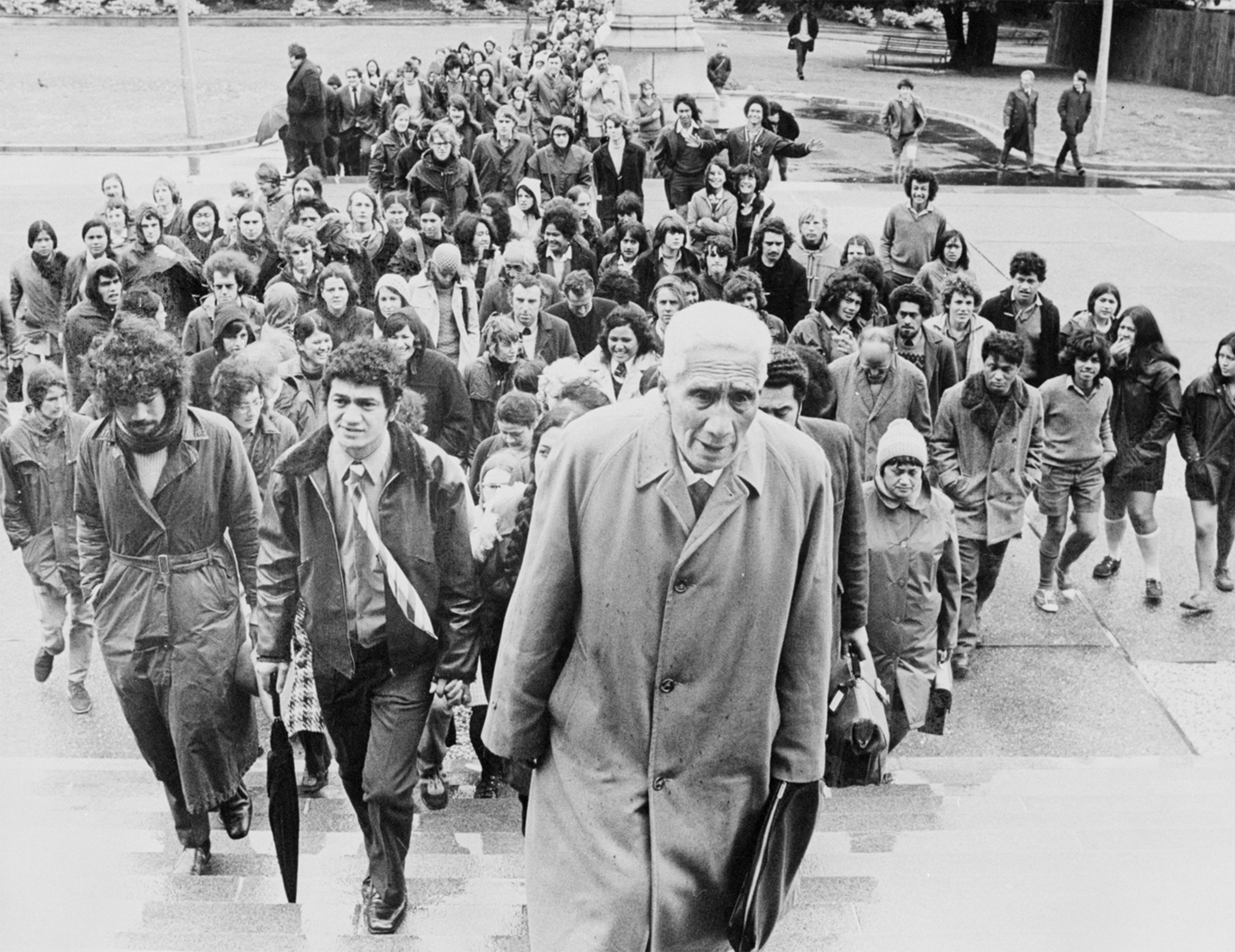 Photo of Māori language petition 1972