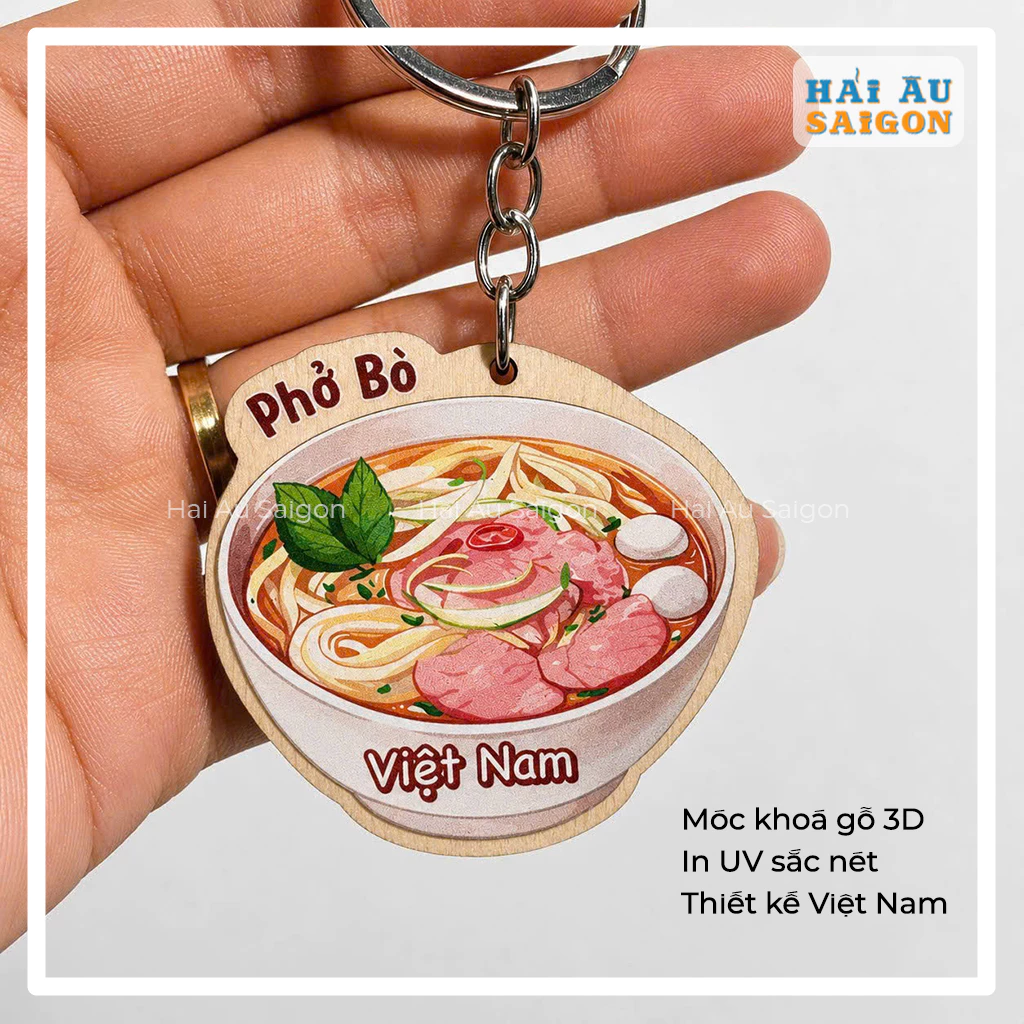 Móc Khoá Gỗ Lưu Niệm Việt Nam - Quà Tặng Lưu Niệm Việt Nam ảnh 3