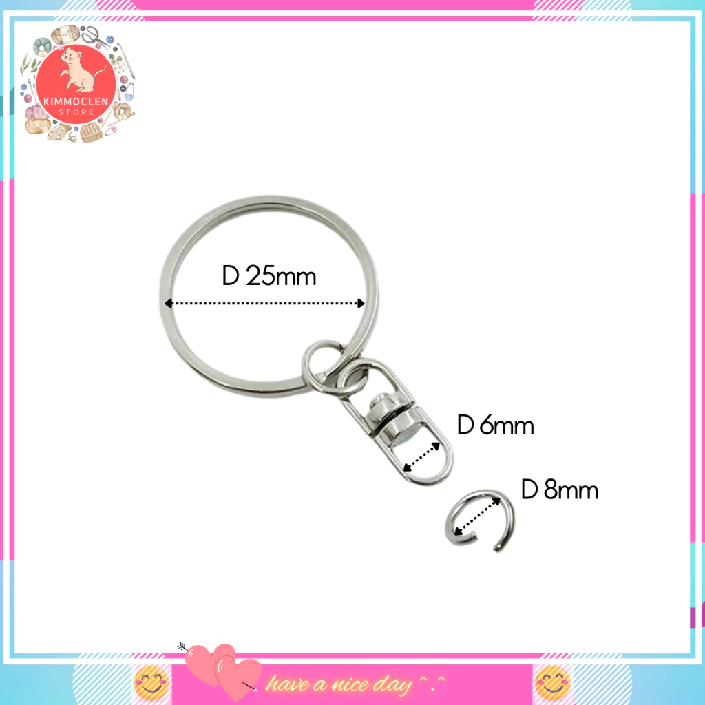 Set 50 Khoen Móc Khoá Chất Lượng Tốt Thú Bông ảnh 4