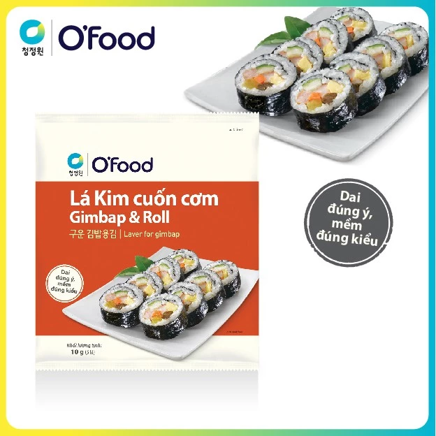 Rong biển / lá kim cuốn cơm Hàn Quốc O'food 10g, sử dụng cho các món kimbap, sushi ảnh 4