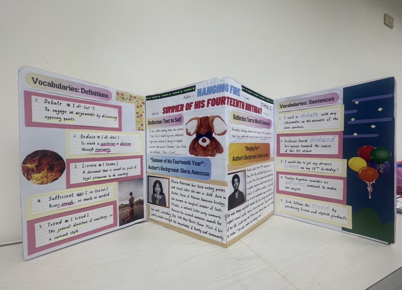 Project-Based Literacy Display