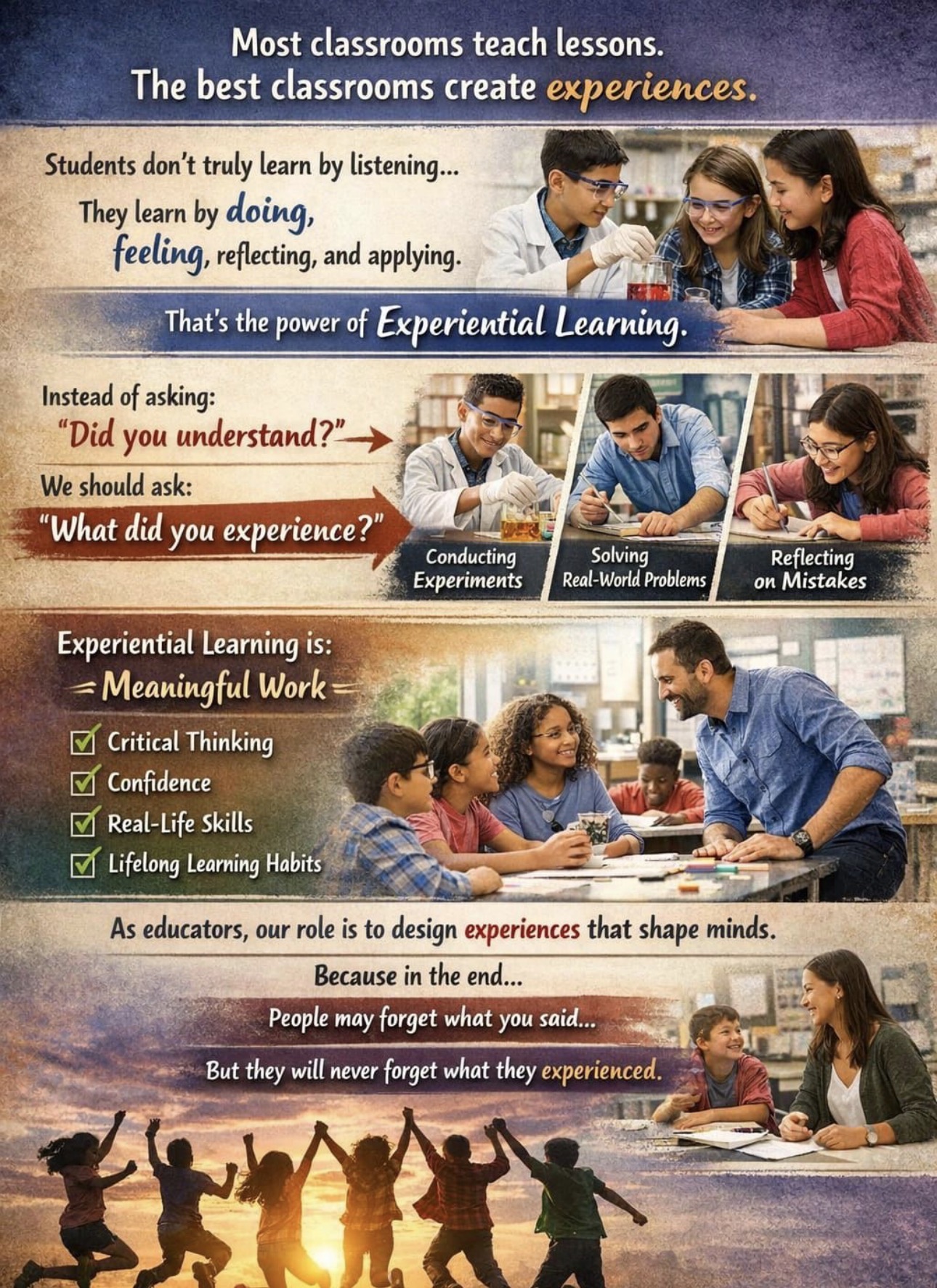 Justin developing education-first sales communication