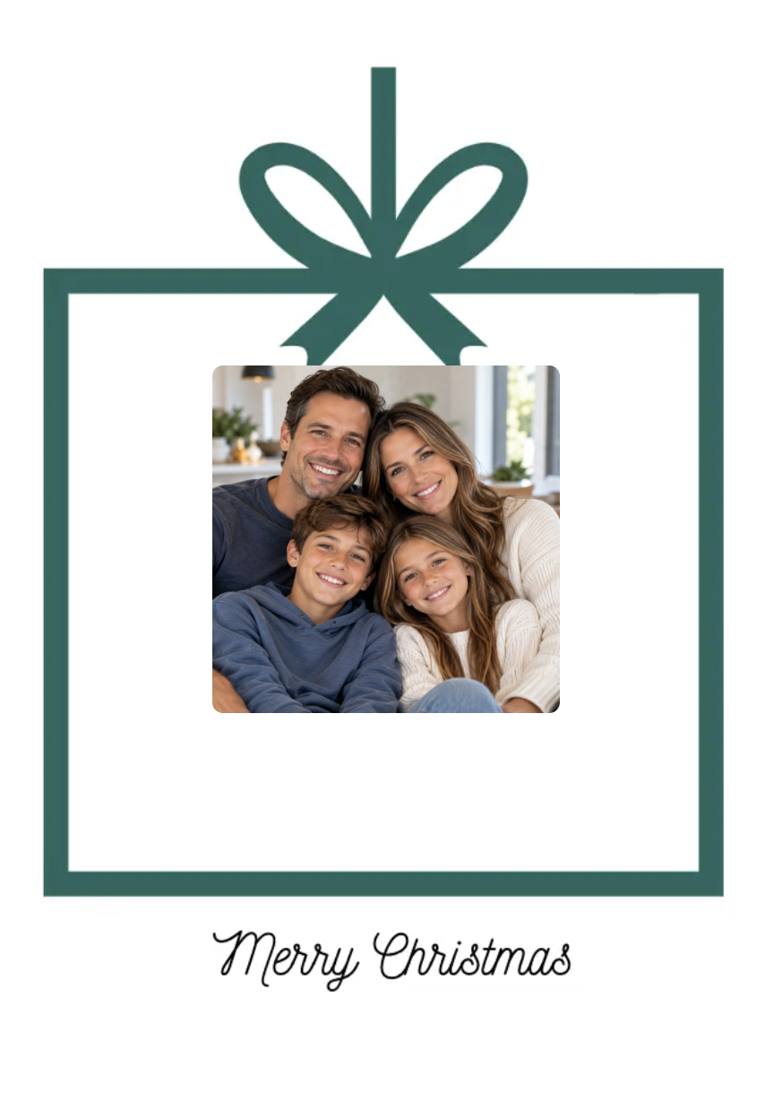 Merry Christmas Gift Frame – Personalized Photo Card
