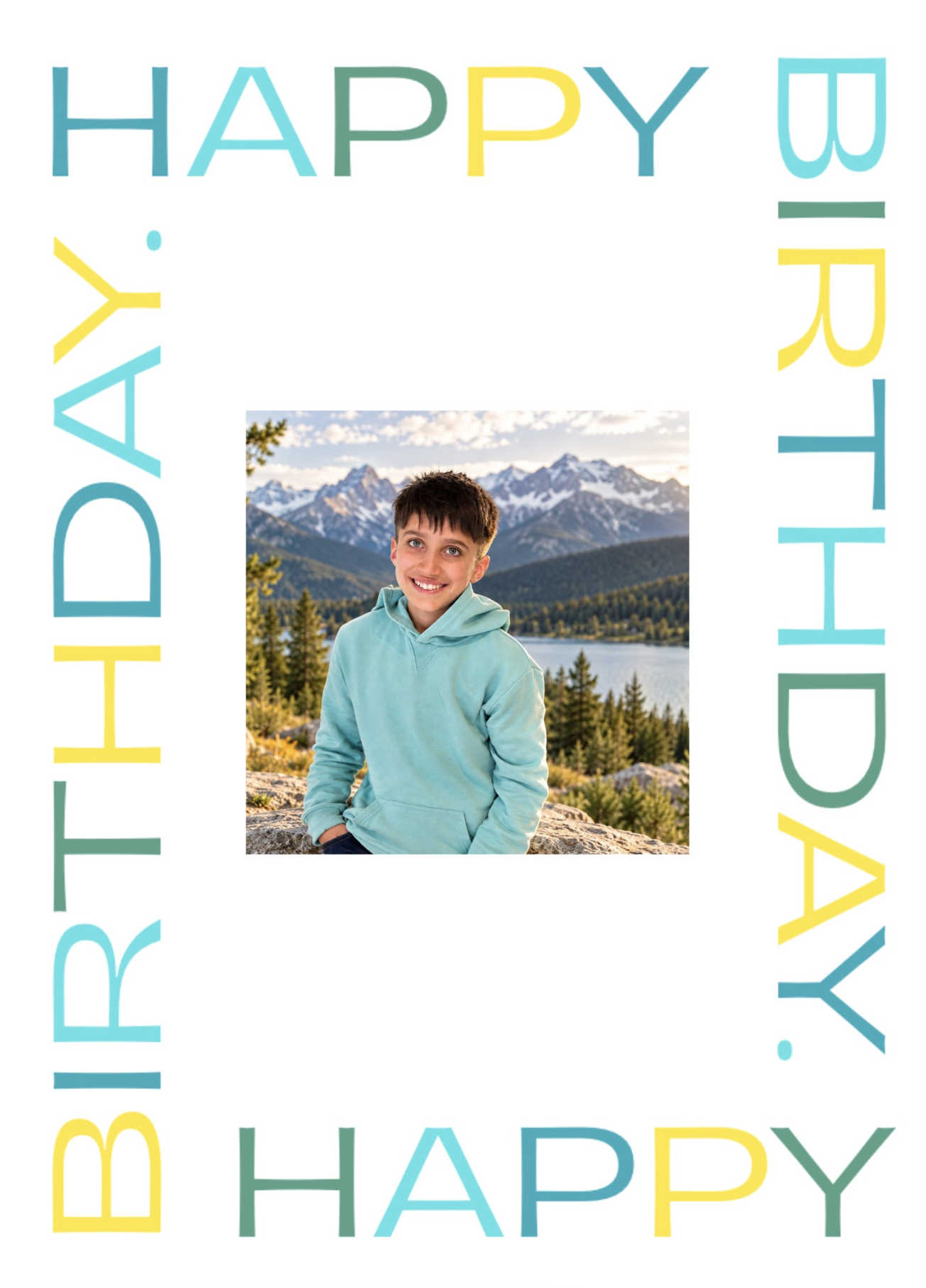 Happy Birthday Bursting with Joy - Photo Card