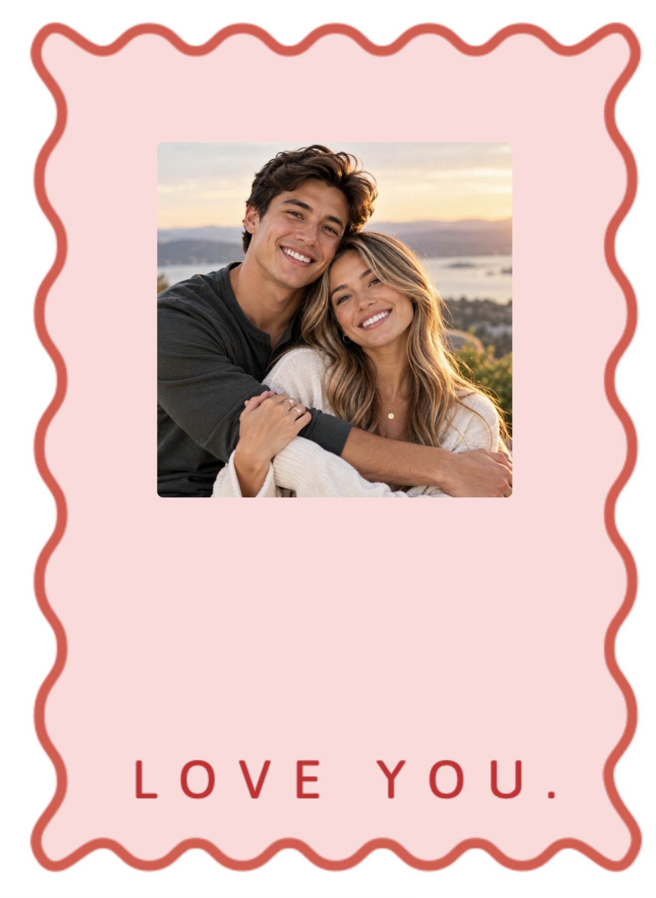 Love You Valentine - Photo Card