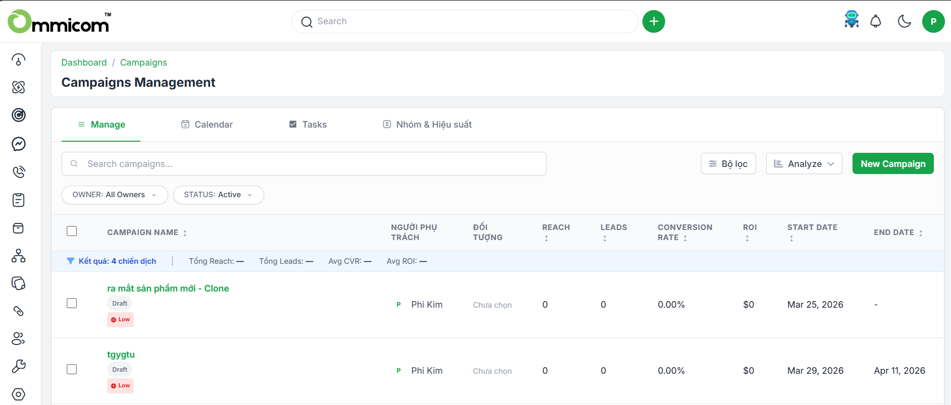 Campaigns Management