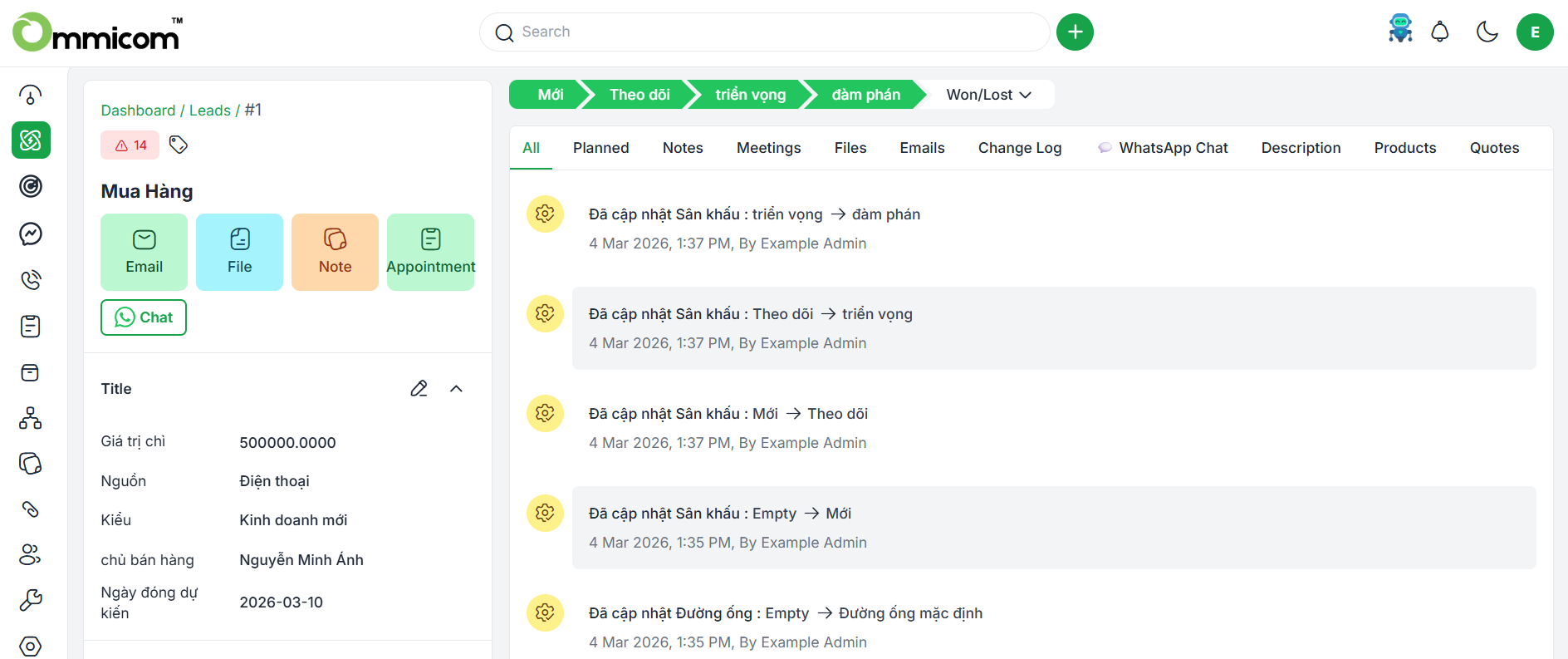 Smart CRM dashboard preview