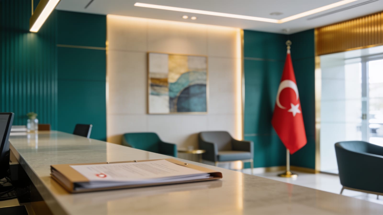 A foreigner opening a bank account in Turkey at a bank branch