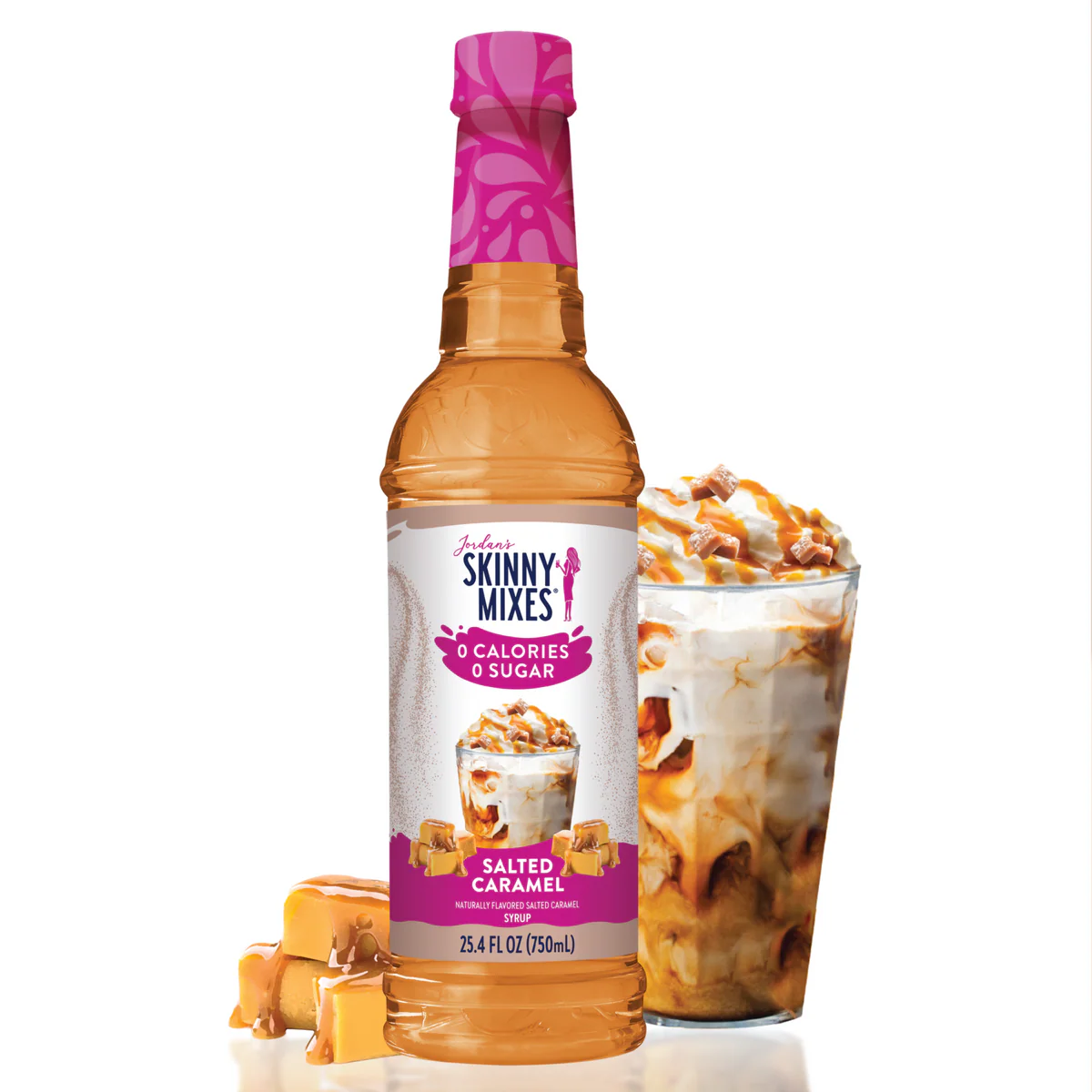 Jordan’s Skinny Mixes Sugar Free Coffee Syrup, Salted Caramel Coffee Flavoring Syrup
