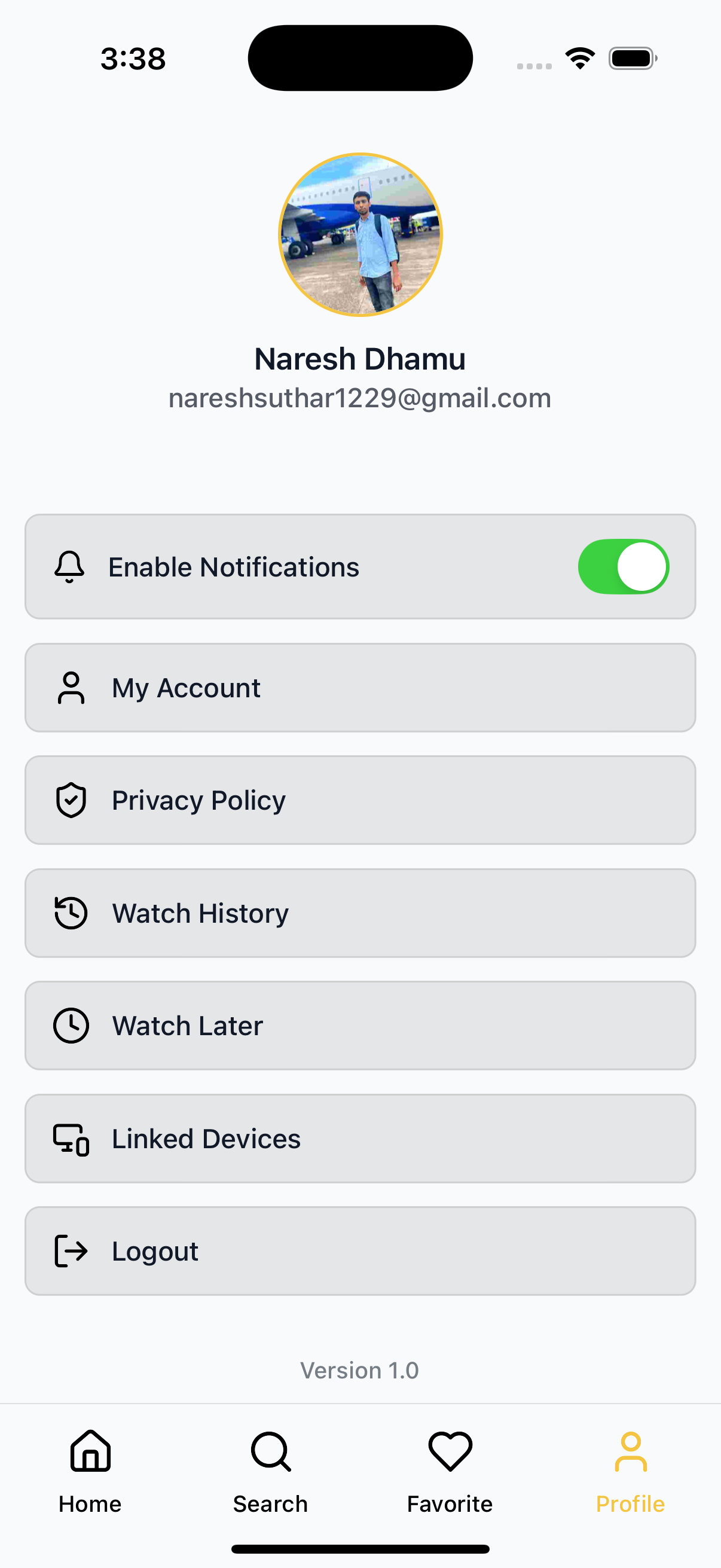 App Setting Light Preview
