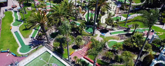 aerial photo of mini golf course grounds — Golf N' Stuff, from its own website