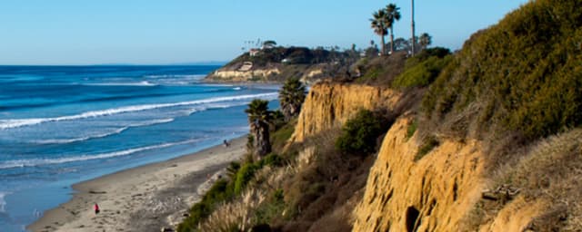 beach/coastline photograph — San Elijo State Beach, from its own website