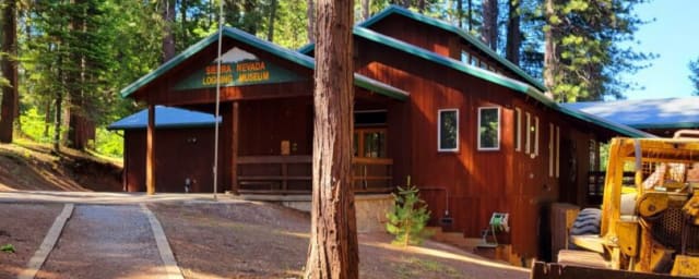 venue exterior with logging equipment — Sierra Nevada Logging Museum, from its own website
