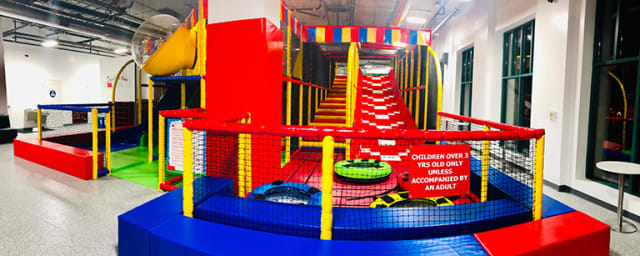 venue interior play structure — Peek-a-Boo Factory Daly City, from its own website