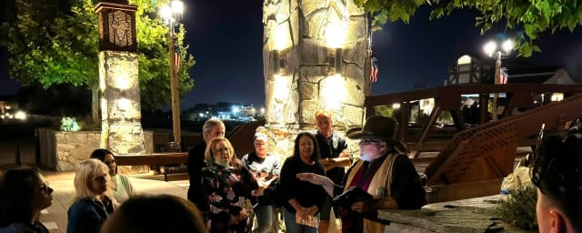 guided walking tour at night — Old Temecula Walking Tours, from its own website