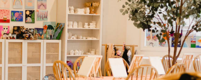 venue interior - art studio — Dreamland Art & Play, from its own website