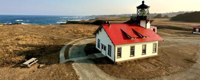 lighthouse building photograph — Point Cabrillo Light Station, from its own website