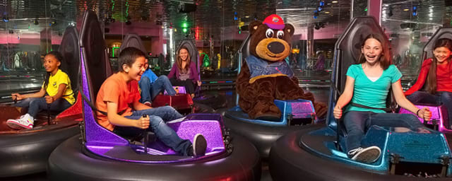bumper cars ride photo — John's Incredible Pizza - Roseville, from its own website