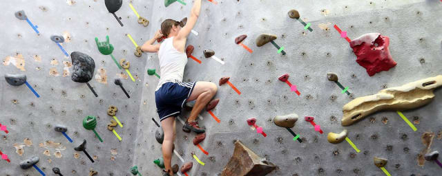 climbing wall action photo — Rockzilla, from its own website