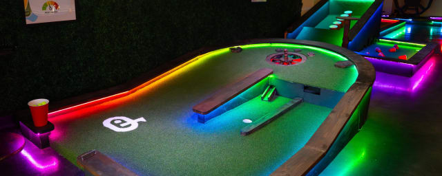 mini golf hole photograph — Playground Mini Golf, from its own website
