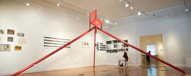 gallery interior with art installation — Siskiyou Arts Museum, from its own website