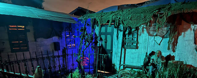 haunted house exterior/set — Rebel Yell Haunted House, from its own website