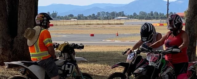 venue photograph - riders with dirt bikes at track — Shasta SuperMoto, from its own website