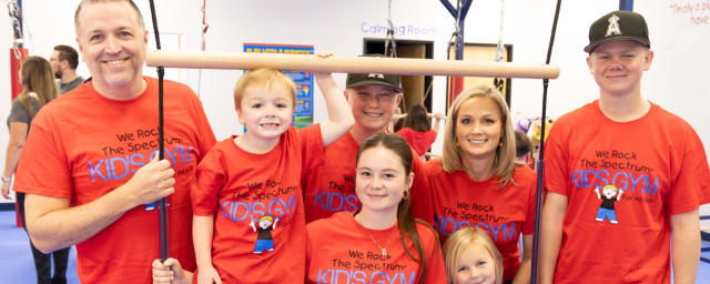 photograph of families at venue's equipment/interior — We Rock The Spectrum - Redlands, from its own website
