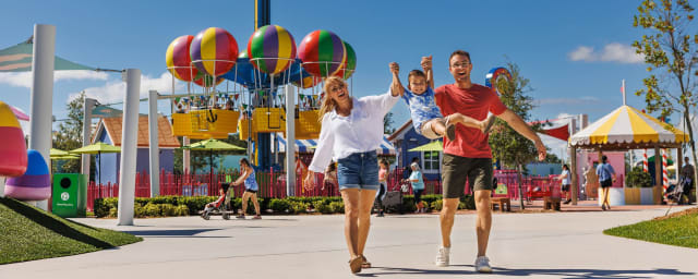 promotional photograph of the venue's defining attraction — PEPPA PIG Theme Park Florida, from its own website