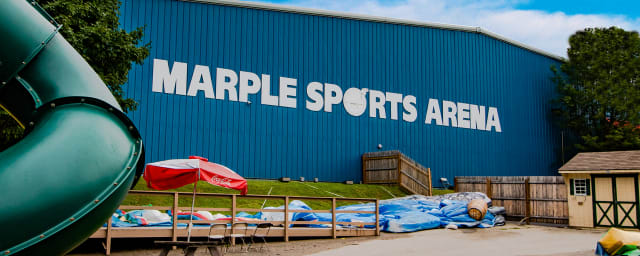 photograph of the venue's grounds and facilities — Marple Sports Arena, from its own website