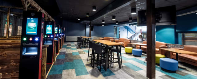 venue interior — B Social Bowling, from its own website