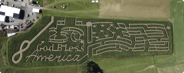 corn maze — Mitchell Family Farms, from its own website