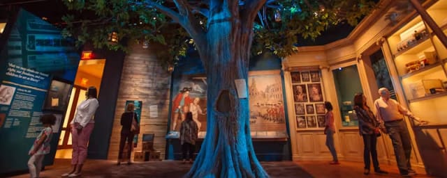 museum interior with exhibit — Museum of the American Revolution, from its own website