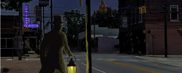 atmospheric scene photograph — Clayton Ghost Walks, from its own website