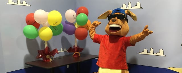 mascot-character-dominant — Kanga's Indoor Playcenter and Cafe, Katy, from its own website