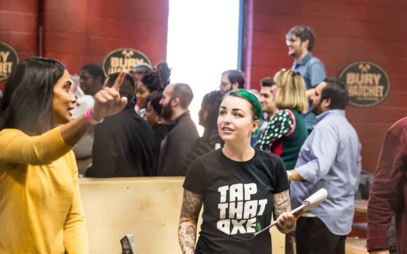 Bury The Hatchet King Of Prussia - Axe Throwing, from its own website