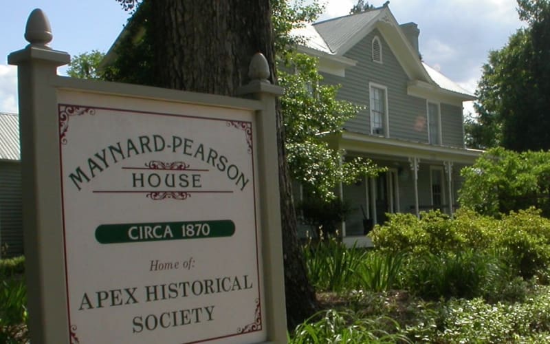 Apex Historical Society, Maynard-Pearson House, from its own website